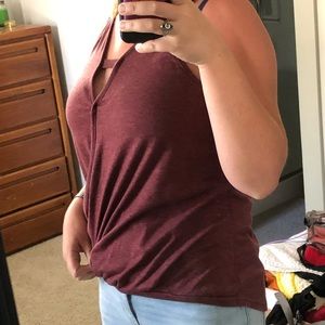 Tank top with keyhole